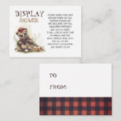 Lumberjack赤ちゃんシャワー小さなクマ表示シャワー 名刺 (正面/裏面)
