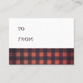 Lumberjack赤ちゃんシャワー小さなクマ表示シャワー 名刺 (裏面)