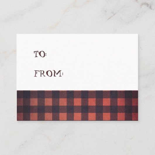 Lumberjack赤ちゃんシャワー小さなクマ表示シャワー 名刺 (裏面)