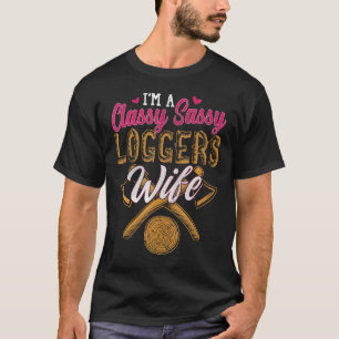 Lumberjack おもしろい Logger妻Inymmユーモアの贈り物 Tシャツ