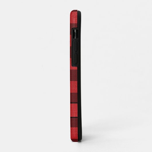 Lumberjack 素朴 Red Black Buffalo Check名 Case-Mate iPhoneケース (裏面/左)