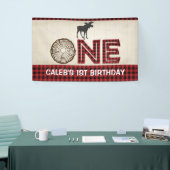 Lumberjack 1st誕生日バナー – ムース 横断幕 (トレードショー)