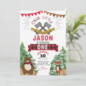 Lumberjack 1st誕生日招待状 招待状 (スタンド正面)
