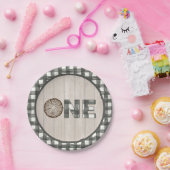 Lumberjack 1st誕生日紙プレート- ONE White ペーパープレート (パーティー)