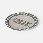 Lumberjack 1st誕生日紙プレート- ONE White ペーパープレート (アングル)