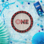Lumberjack 1st Birthday紙プレート- ONE Red ペーパープレート (パーティー)