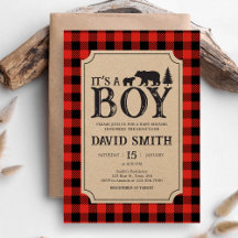 Lumberjack Bear ベビーシャワー