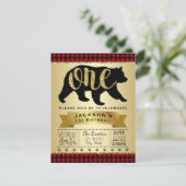 Lumberjack Bear 1st誕生日パーティの招待状 招待状 (スタンド正面)