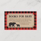 Lumberjack Bear Baby Shower Books for Baby エンクロージャーカード (正面)