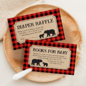 Lumberjack Bear Baby Shower Books for Baby エンクロージャーカード
