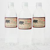 Lumberjack Bear Baby Shower Water Bottle labels ペットボトルラベル (ボトル)