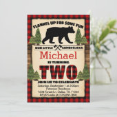 Lumberjack Bear Birthday Party招待Two 2nd 招待状 (スタンド正面)