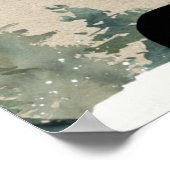 Lumberjack Bear Pine Tree赤ちゃんシャワー歓迎サイン ポスター (角)