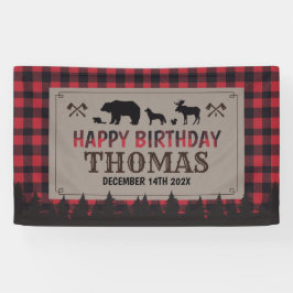 Lumberjack birthday banner 横断幕