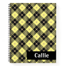 Lumberjack Black & Yellow Plaid Bullet Journal