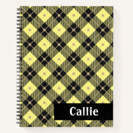Lumberjack Black & Yellow Plaid Bullet Journal ノートブック