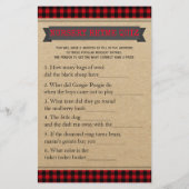 Lumberjack Boho赤ちゃんシャワーゲームワードスクランブル (裏面)