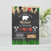 Lumberjack boy 2nd誕生日の招待状。 招待状 (スタンド正面)