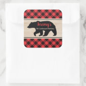 Lumberjack Boy Birthday Partyお気に入りシール スクエアシール (バッグ)