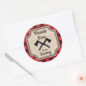 Lumberjack Boy Birthday Partyお気に入りシール ラウンドシール (封筒)