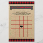 Lumberjack Boys Baby Shower Bingoカード (正面)