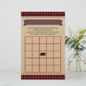 Lumberjack Boys Baby Shower Bingoカード (スタンド正面)