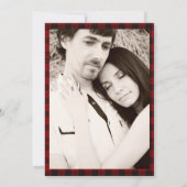 Lumberjack Buffalo Plaid Stag素朴 – 写真の追加 カード (裏面)