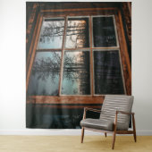 Lumberjack Cabin Window// Grainy Sunset タペストリー (インサイチュ)