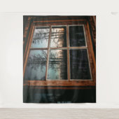 Lumberjack Cabin Window// Grainy Sunset タペストリー (正面)