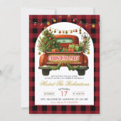 Lumberjack Christmas Truck Holiday Party 招待状 (正面)
