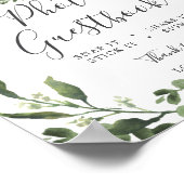 Lumberjack Deer Baby Shower Photo Guestbook Sign ポスター (角)