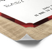 Lumberjack Flannel男の子の赤ちゃんシャワーへようこそ ポスター (角)