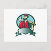 Lumberjack Logger Forester Woodcutter ポストカード (正面)