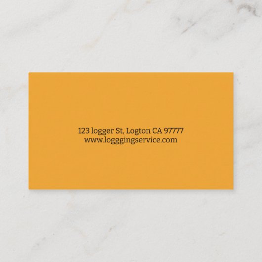 Lumberjack Logging Servicesの名刺 名刺 (裏面)