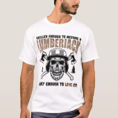 Lumberjack Love – 堅牢なスタイルと姿勢はっきりした Tシャツ (正面)