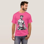 Lumberjack Muscle Power LGBTQ Gay Pride ColorIn De Tシャツ (正面フル)