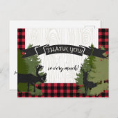 Lumberjack Plaid男の赤ちゃんはがきサンキューノート ポストカード (正面/裏面)
