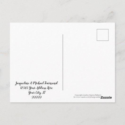 Lumberjack Plaid男の赤ちゃんはがきサンキューノート ポストカード (裏面)