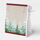 Lumberjack Red Plaid赤ちゃんシャワーお願いボックス フェイバーボックス (裏面サイド)