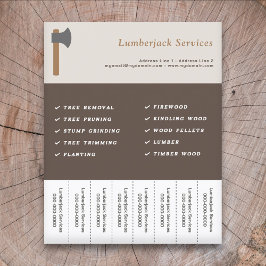 Lumberjack Servicesストリップフライヤーを引き裂く チラシ