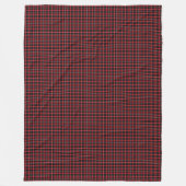 Lumberjack Throw - Red Black Plaid for Cozy Nights フリースブランケット (正面)