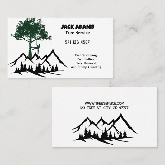 Lumberjack Tree Service名刺 名刺 (正面/裏面)