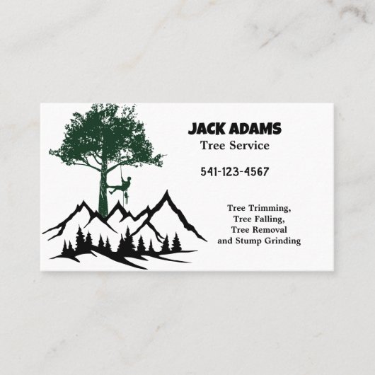 Lumberjack Tree Service名刺 名刺 (正面)