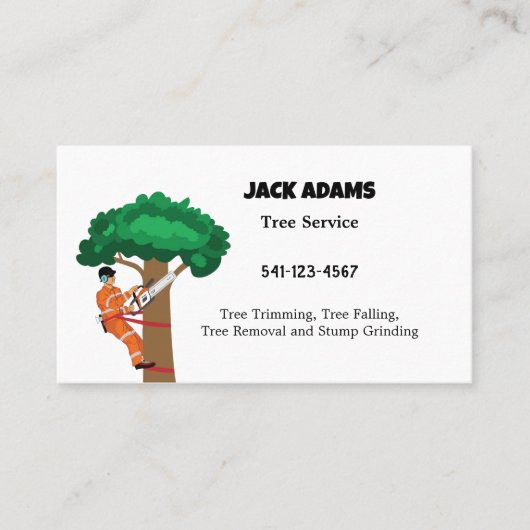 Lumberjack Tree Service名刺 名刺 (正面)