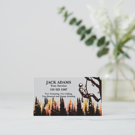 Lumberjack Tree Service名刺 名刺 (スタンド正面)
