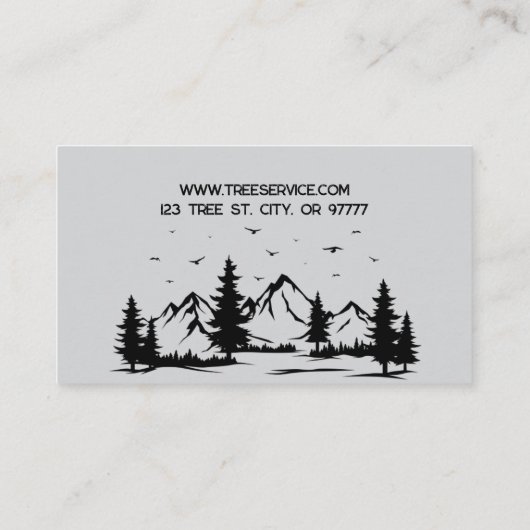 Lumberjack Tree Service名刺 名刺 (裏面)