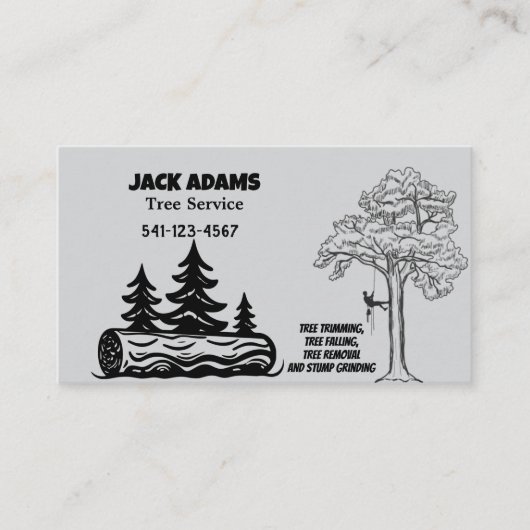 Lumberjack Tree Service名刺 名刺 (正面)
