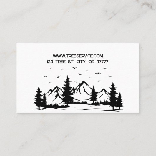 Lumberjack Tree Service名刺 名刺 (裏面)