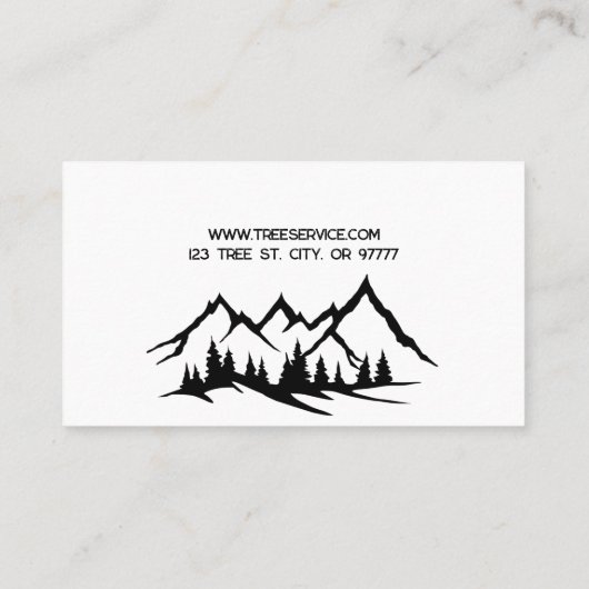 Lumberjack Tree Service名刺 名刺 (裏面)