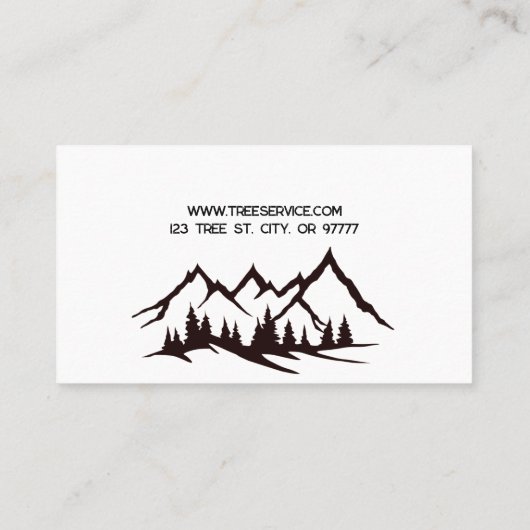 Lumberjack Tree Service名刺 名刺 (裏面)